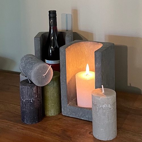 Square Candle Holder+Candle