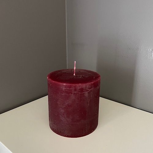 Wine Red Candle - 10 x 10 cm