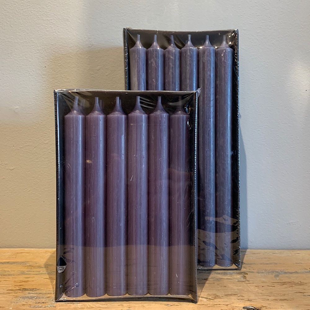 Box 18 Dinner Candles D.Grey, Size: 11"