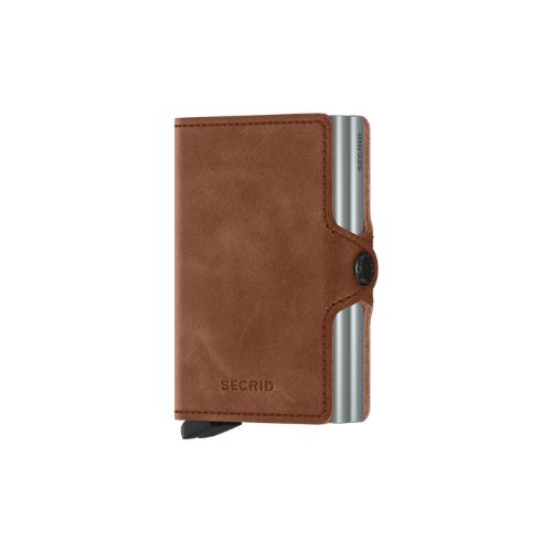 Twin Wallet Vintage Cognac