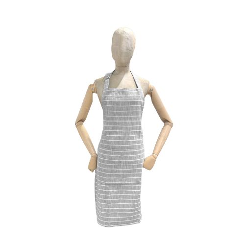 Striped Apron -Grey