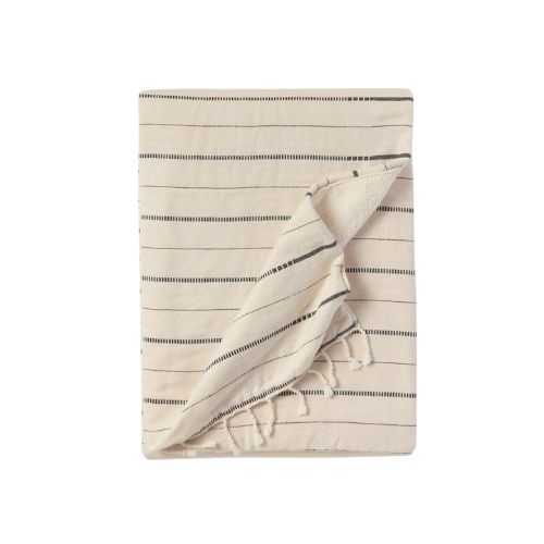 Irena Fleece Lined Throw - Vanilla