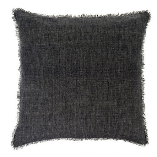 24X24 Lina Linen Pillow - Coal