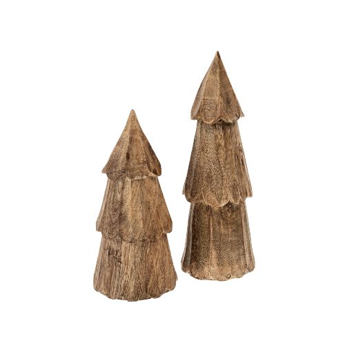 Ribbed Wooden Decor Tree L