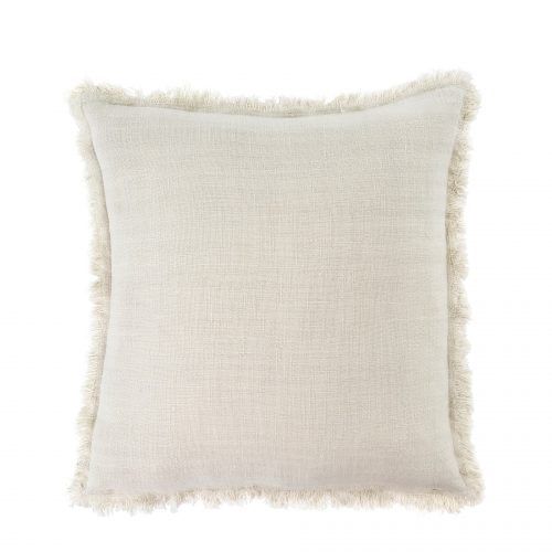 20X20 Frayed Edge Pillow - Oatmeal
