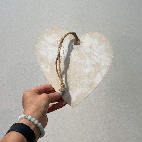 Hanging Heart White