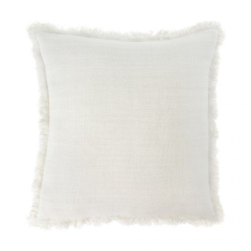 20X20 Frayed Edge Pillow - Ivory
