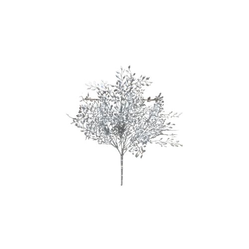 16" Mini Leaves Bush - Silver