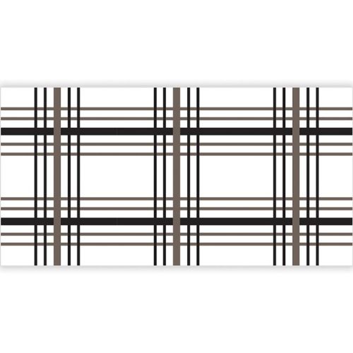 Paper Table Runner - White Plaid