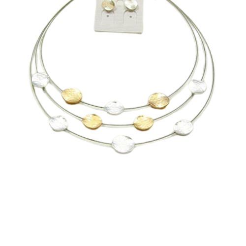 Necklace &amp; Earring Set, Round 7169