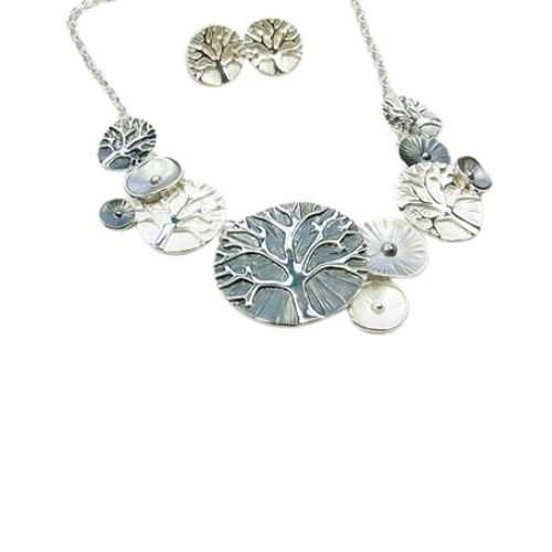 Necklace &amp; Earring Set - Tree of Life 7400