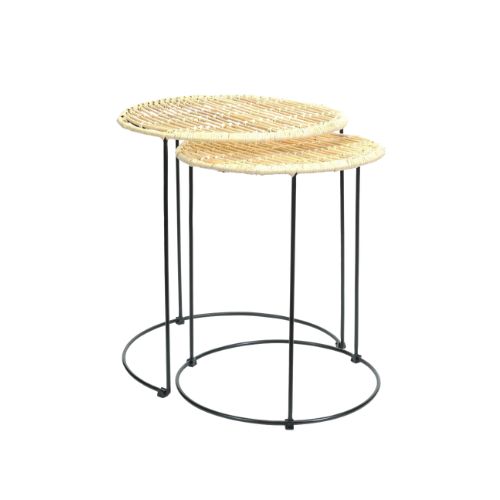 Rattan Side Table Set/2