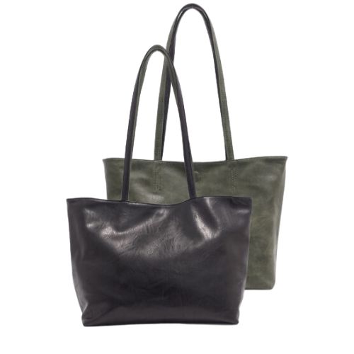 Brooke Reversible Tote, Colour: Black / Army