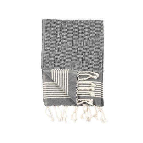 Textured Hand Towel, Colour: Black