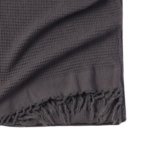Wave Throw, Colour: Charcoal