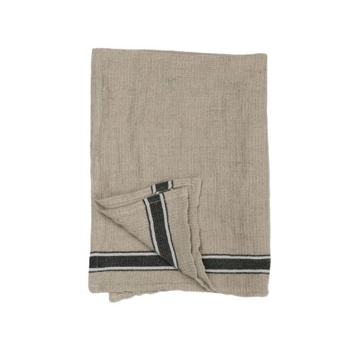 Linen Hand Towel - Black