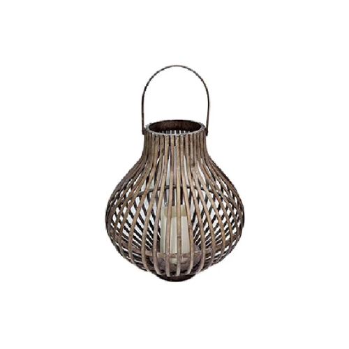 LED Bamboo Teardrop Lantern