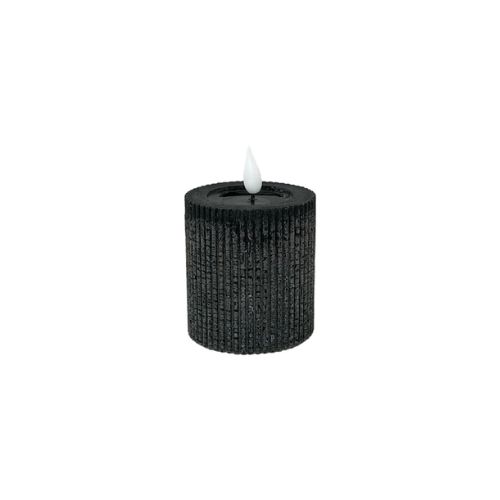 LED pillar Candle - Black Set/2