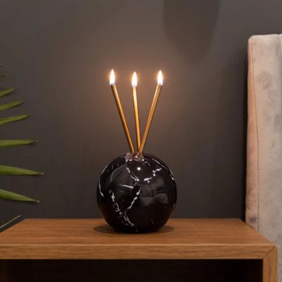 Neva Vase - Black Marble