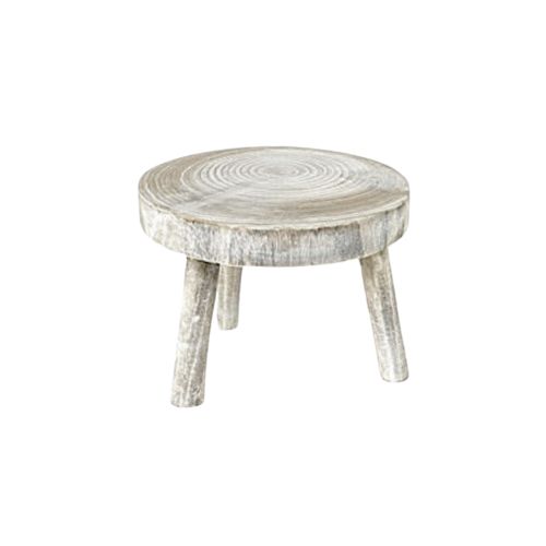 Decor Stool - Whitewash