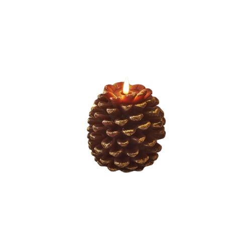 LED Pinecone Candle - Gold