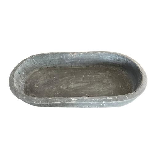 Oval Stone Plate, Colour: Grey