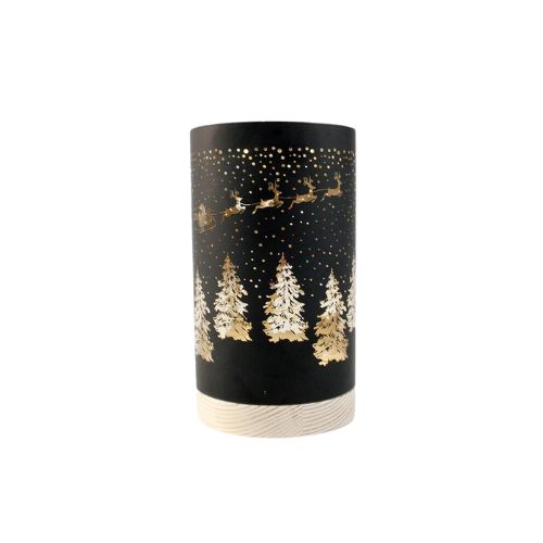 LED Sleigh Lantern, Colour: Black