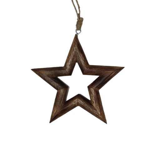 Wooden Star, Size: Large