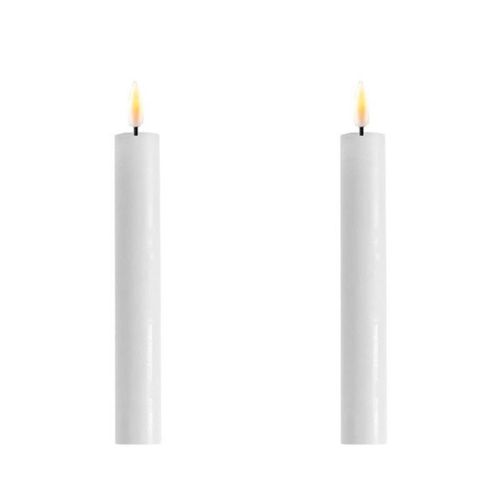 S/2 LED Taper Candle - 6", Colour: White