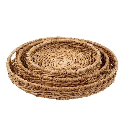 Circle Abaca Tray Large