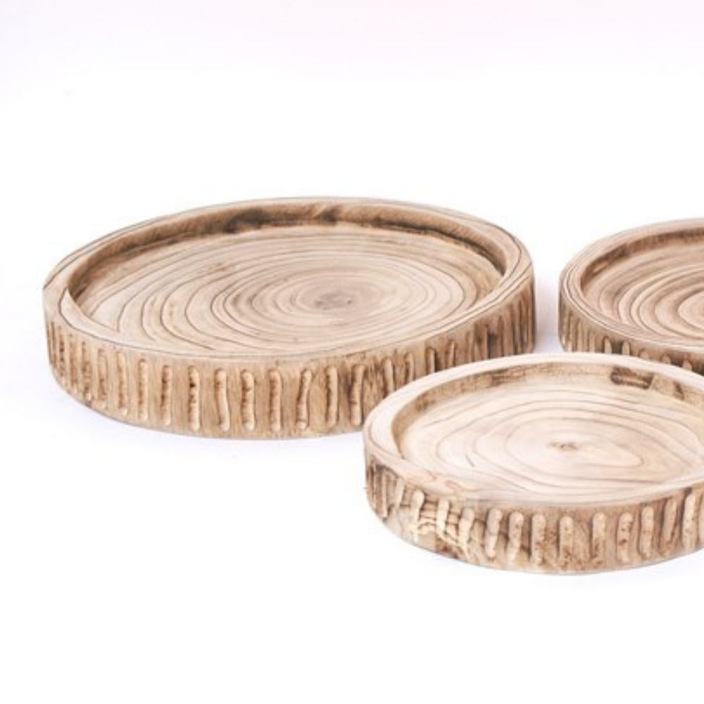 Round Wooden Dish