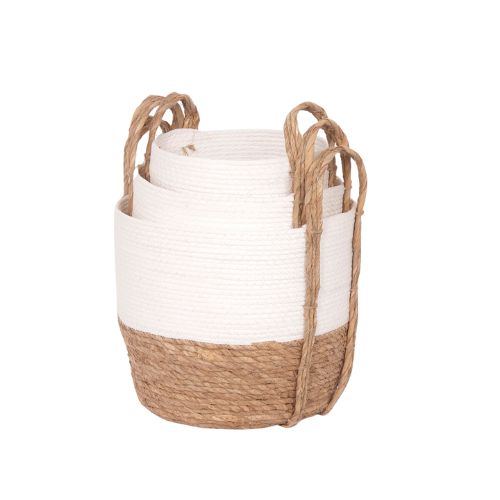 White Straw Basket