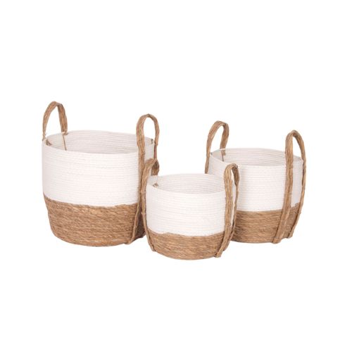 White Straw Basket