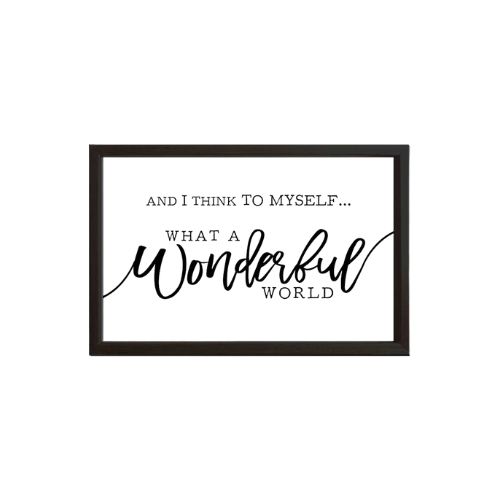 Wood Sign - Wonderful World