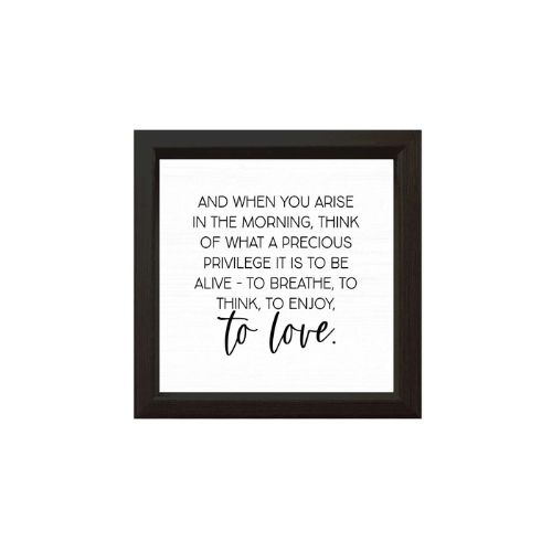 Wood Sign - And When You Arise, Size: 10" x 10"