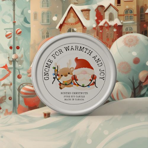 4oz Scented Candle ~ Gnome for Warmth &amp; Joy