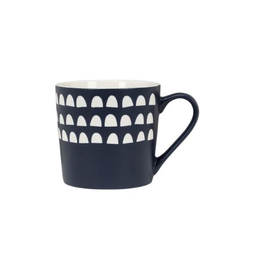 Navy Mug - Graphic Crescents