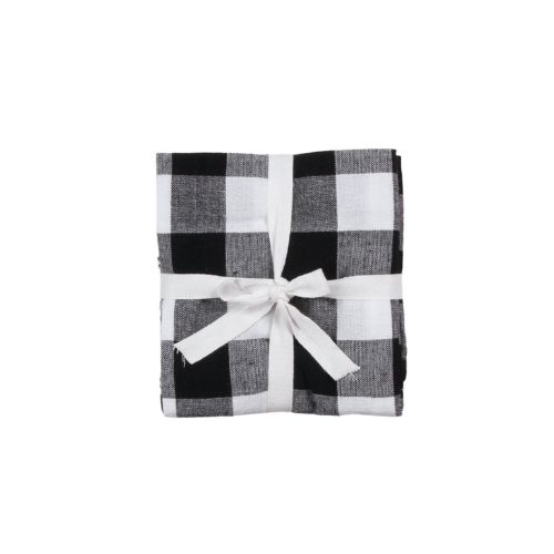 S/5 Multi Stripe Tea Towels - Black