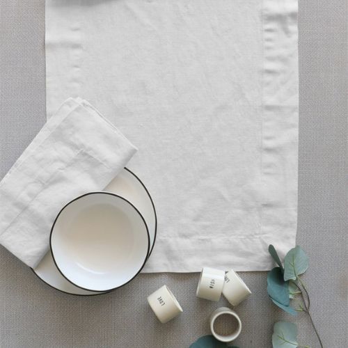 Provencal Table Runner - White