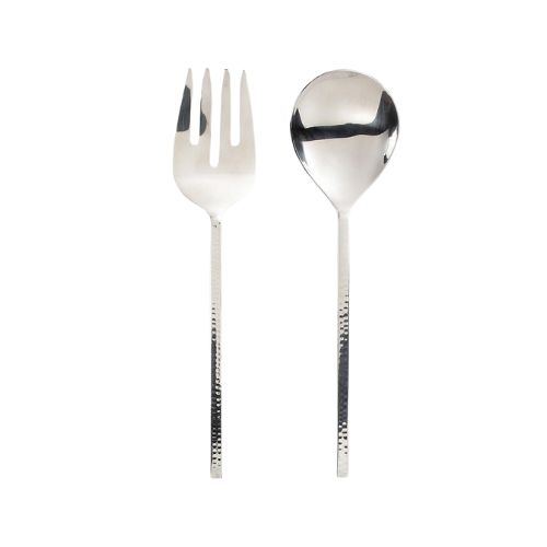 Hammered Salad Server Set