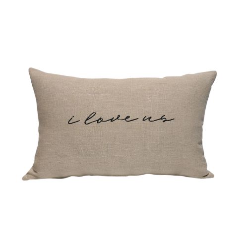 Linen Pillow "I Love Us"