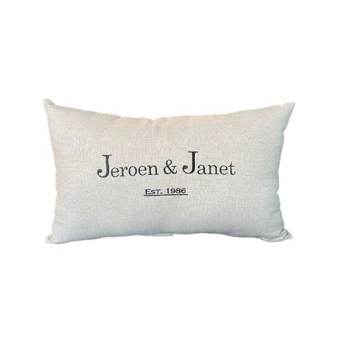 13X20 Personalized Linen Pillow