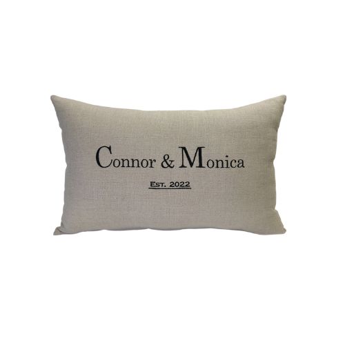 13X20 Personalized Linen Pillow