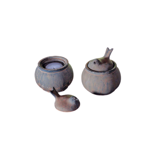 Stone Bird with Lid