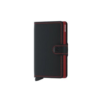 Mini Wallet Matte Black &amp; Red