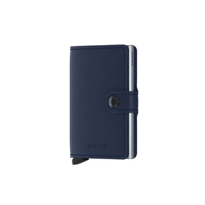 Mini Wallet Veg Navy Silver