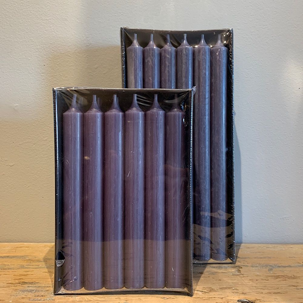 Box 18 Dinner Candles D.Grey, Size: 11"