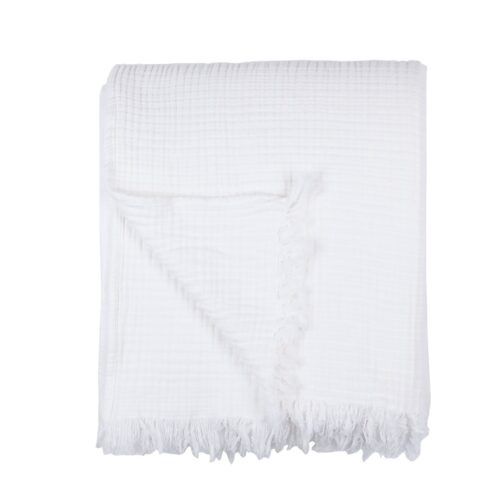 Crinkle Throw, Colour: White