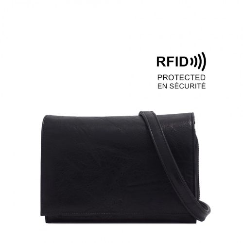 Nita Crossbody Wallet, Colour: Black