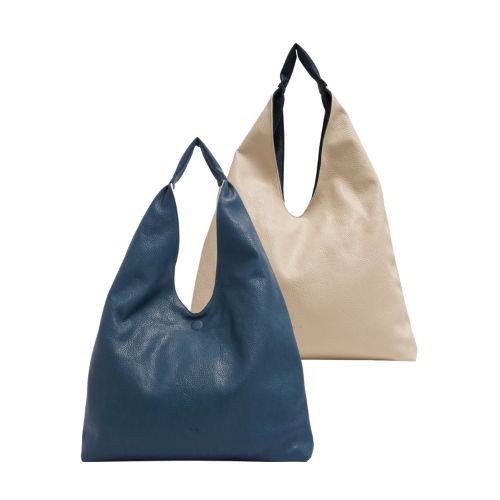 Cecilia Reversible Tote, Colour: Blue + Ivory